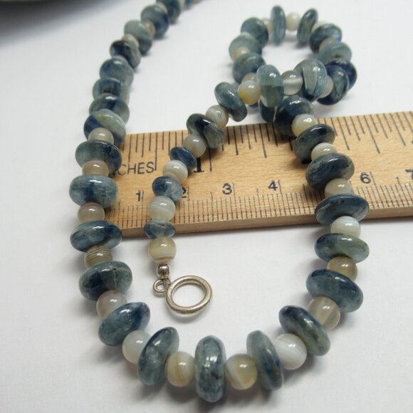 Kyanite and Botswana Agate Necklace - Picture 13 of 16